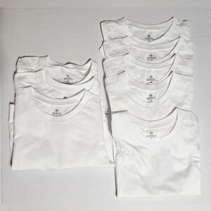 Honest Baby Boys' 8pk White Organic Cotton Short Sleeve T-shirt 24 months